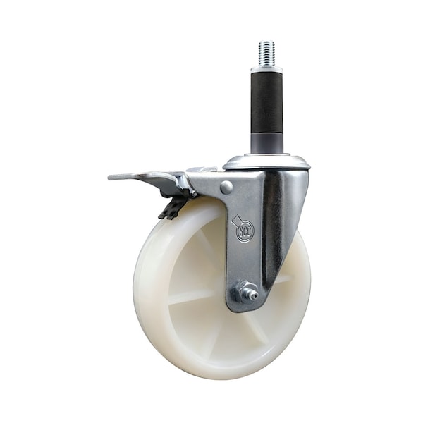 5'' Nylon Swivel 1'' Expanding Stem Caster Total Lock Brake
